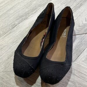 Bobs By Skechers Women’s Black Ballet Flats with Sparkles